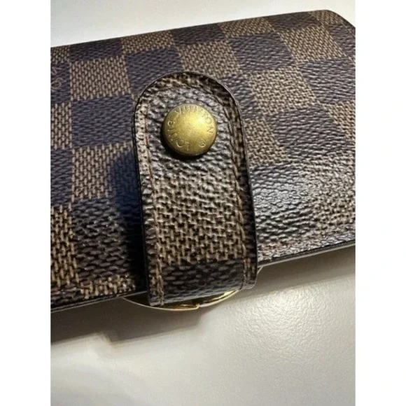 Vintage Louis Vuitton Damier Ebene Porte-Monnaie Viennois French Purse Wallet - Picture 6 of 16